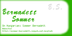 bernadett sommer business card